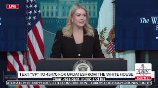 FULL: Press Secretary Leavitt and Vice President Vance Hold a Press Briefing - 01/08/26