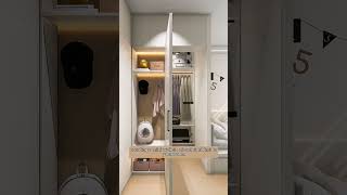 Solid Wood Walk-In Closet Ideas #walkincloset #bedroomdesign #interiordesign