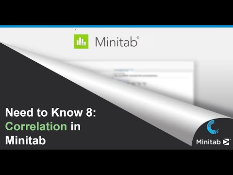 Webinar 8 - Analyzing Data using Correlation in Minitab | DataTools ME