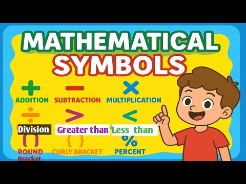 Maths Symbols II Mathematical Symbols II Basic Math  II KIDS Math II Kids Learning Video