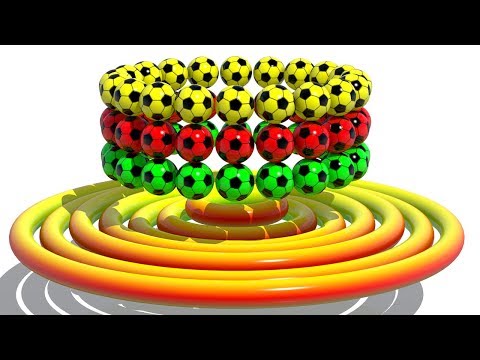 Learn Colors With 3D Soccer Balls for Kids, Toddlers & Children