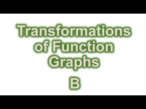 Transformations of Function Graphs B