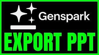 How To EXPORT PPT From GenSpark (QUICK & EASY) 2025