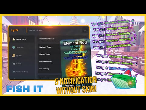 FISH IT Script 5 Notification Without Paid Skin 😲!, Auto Farm, Fast Blantant, WORK ON ALL EXECUTOR
