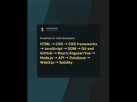 Roadmap for web3 developers: