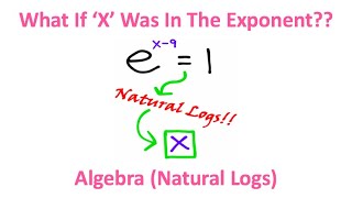 Solving For X, with Natural Logs!! (Algebra)