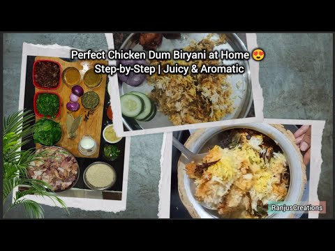 Chicken Dum Biryani 🍗🔥 | Fried Chicken Method | Juicy & Aromatic | Home Style #biriyani 