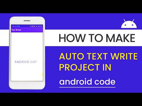 Auto Text Writer in Android Studio with Text Animation | TextWriter | TextAnimation | androidCODE