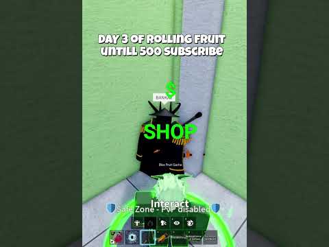 DAY 3 of rolling fruit untill 500 subscribe  #bloxfruitsscript #roblox #bloxfurit #shorts