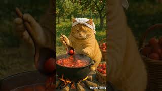 A CAT MAKE STRAWBERRY.    #1m #animation #cats #shortvideo #shortviraltrick #1million