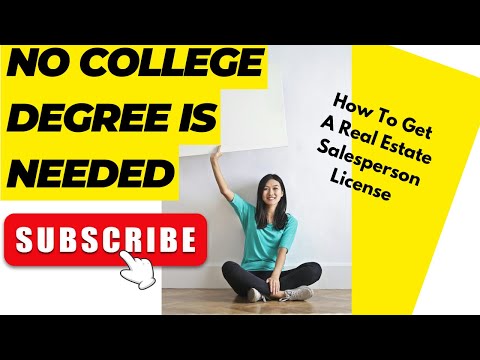 No College Degree is Needed To Become A Licensed Realtor