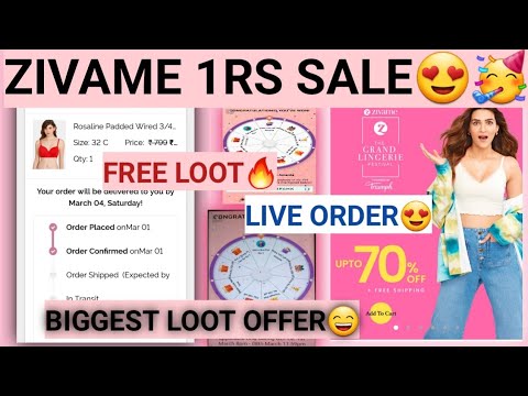 Zivame 1rs bra live order🔥🥳//zivame sleepwear & bra 1rs order kaise kre😍#viral#trending
