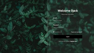 Build A Responsive Login Page With Backdrop Filter Using HTML & CSS