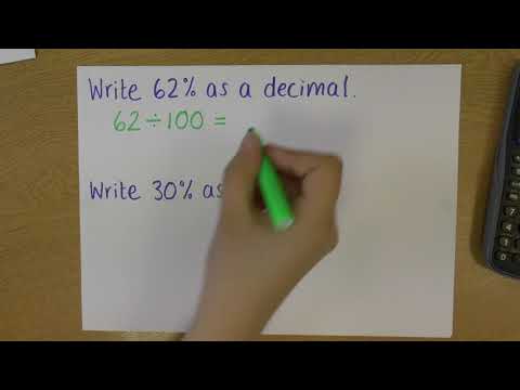 Converting percentages to decimals and fractions