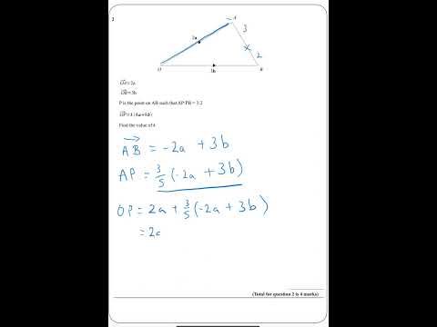 VECTOR PROOF QUESTION PART 2 WATCH PART 1 first #gcsemath #maths#vector