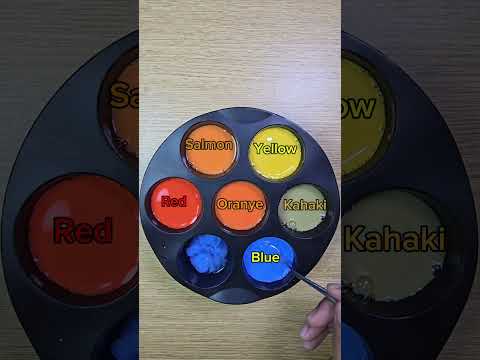 ​3 PRIMARY COLORS + ORANGE = MAGIC! 🎨✨ (Watch the Results!) #shorts #satisfying #colormixing