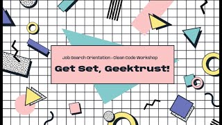Get Set, Geektrust: Job Search Demo + Clean Code Workshop