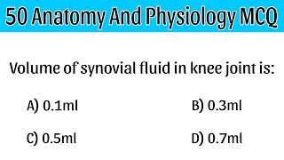 Anatomy and Physiology MCQ's | physiology mcq | Staff nurse exam | #Anatomymcqs