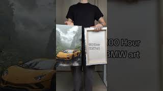BMW better than Lamborghini 😂 #carart #natureart #cartok #canvas #viral