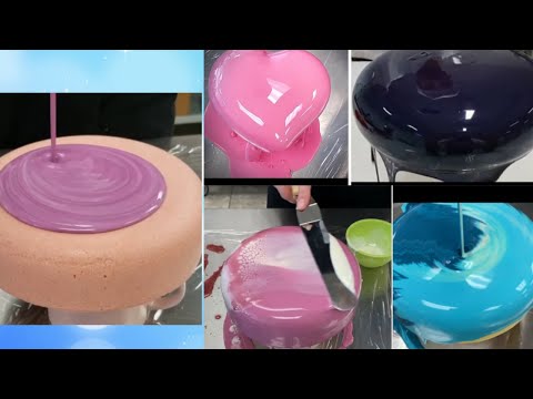 Mirror glaze cake/Compilation of mirror glaze cake/Galaxy mirror glaze cake