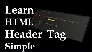 Header tag - html  tutorial in Urdu/hindi