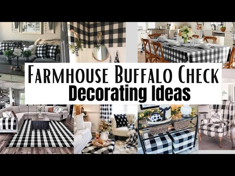 Rustic Farmhouse Buffalo Check Decorating Ideas