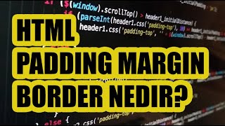HTML CSS Margin, Padding, Border Nedir ? HTML CSS Boşluk Bırakma