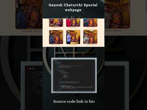 Ganesh Chaturthi special Webpage #html #css #thundercoding
