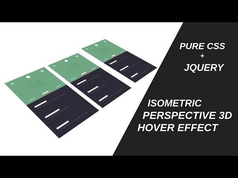 Perspective 3D / Preserve-3d Isometric Image Hover Effect Using HTML and CSS3 Tutorials