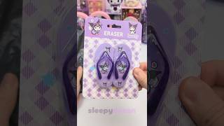 🩴kuromi flip-flops erasers #sanrio #stationery #cute #backtoschool #eraser