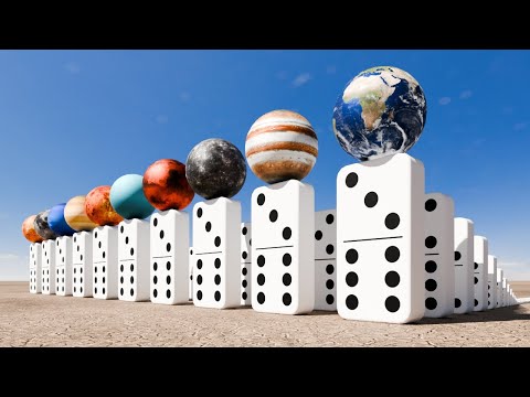 An Epic Domino Effect Showdown On Different Planets