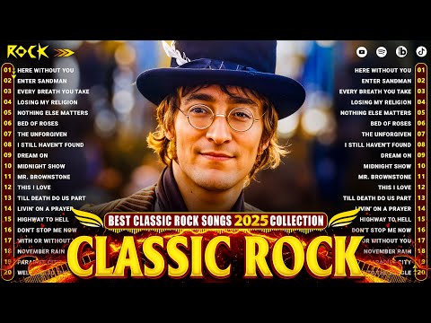 Top 100 Classic Rock Songs 70s 80s 90s 🎶 Guns N' Roses, AC/DC, Bon Jovi, Metallica, Nirvana, Queen