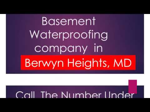 Berwyn Heights basement waterproofing