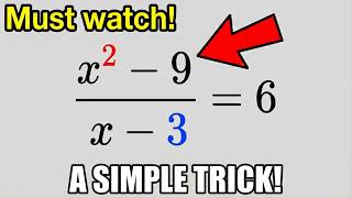 99% Of People Fail This Simple Fraction Trick!  Solve for x