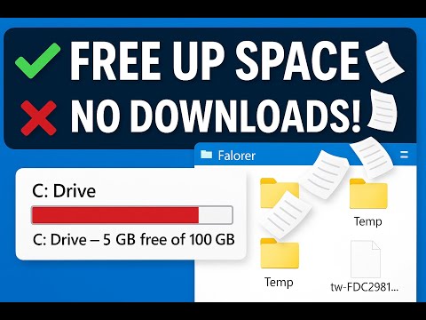 How to Clean Up Disk Space in Windows – No Programs Needed!