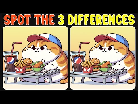 🧩🧠Spot the three differences : Train your brain to stay young forever! (a little difficult)#27