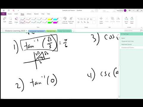 Inverse Trig Functions Examples and Practice