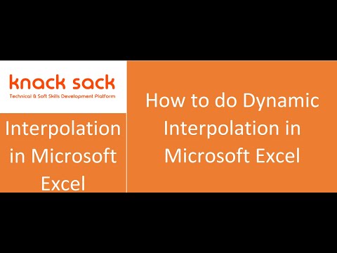 Interpolation (Dynamic) Tutorial in Microsoft Excel