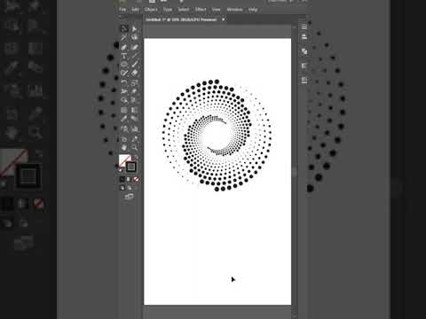 Dotted spiral in illustrator #Shorts