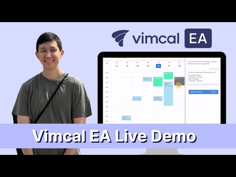 Vimcal EA Live Demo
