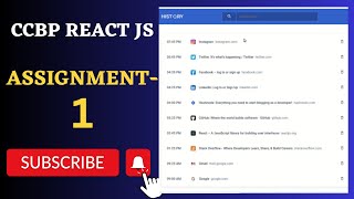 Browser History | Assignment 1 | REACT JS | NxtWave | CCBP 4.0
