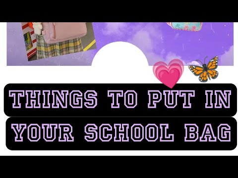🤍 Things to put in your school bag🌸🤍🎒