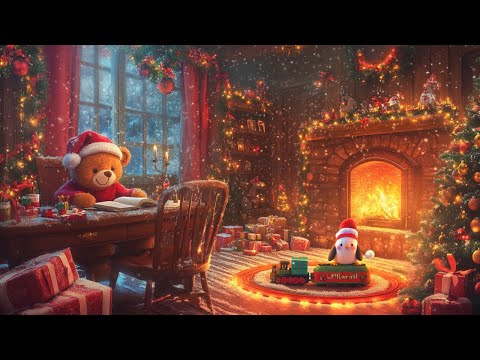 Winter Christmas Lofi – Cozy Fireplace Study Beats for Focus & Relaxation 🎅🎄🎁