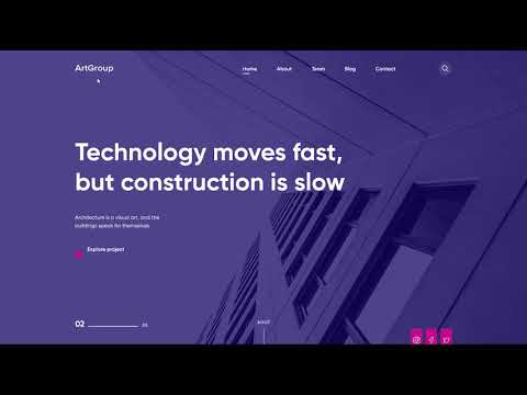 UI Web design for ArtGroup - architect company