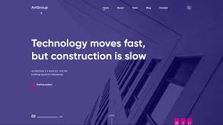 UI Web design for ArtGroup - architect company
