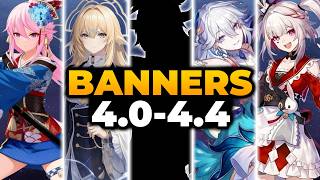 HSR 4.0 - 4.4 ALL UPDATED BANNERS ROADMAP + RERUNS | Honkai Star Rail Banner, HSR Banners, HSR