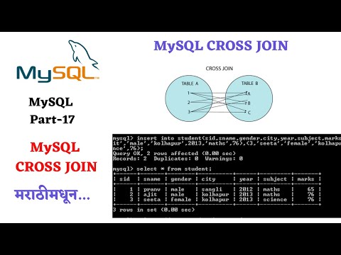 Part 17-mysql cross join in marathi | rdbms cross join in marathi | sql cross join in marathi