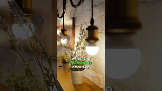 Why does the light bulb blink before burning out? #coolscience #dailyphysics #didyouknow #physics