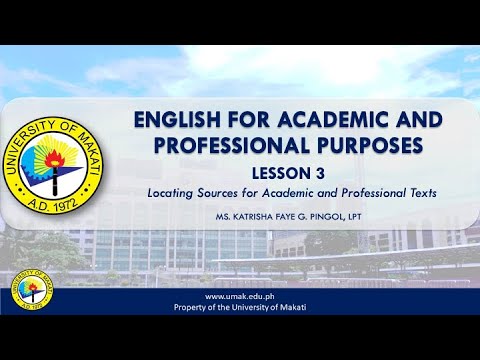 Lesson 3: Locating and Citing Sources in Professional and Academic Texts | EAPP