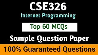 Top MCQs of HTML, CSS and JavaScript |  CSE326 | LPU